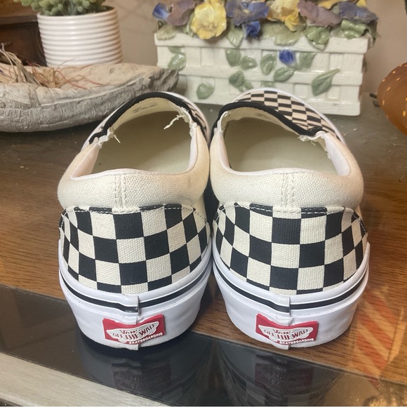 VANS MENS SKATE PRO SLIP ON CHECKERS SKATE SHOES 10 - Picture 6 of 8